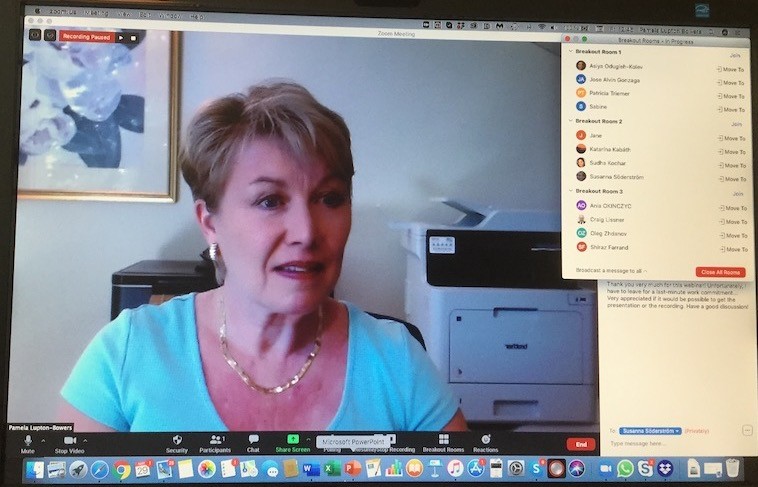 Pamela Lupton-Bowers in virtual facilitation session